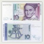 Карл Фридрих Гаусс. Германия. 10 марок (1991)
